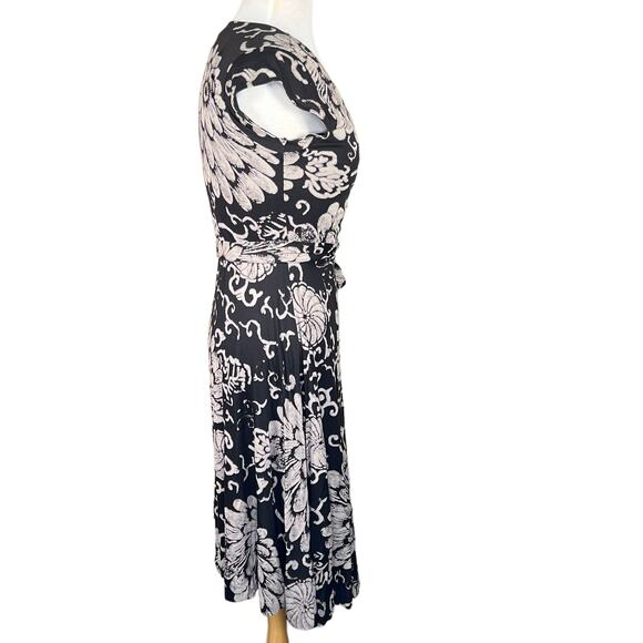 Lucky Brand Women’s Floral Neutral Print Boho Casual Festival Wrap Dress S EUC - Picture 6 of 14